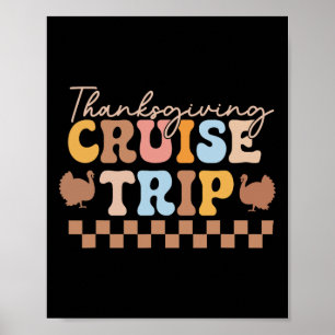 Póster Crucero de Acción de Gracias Camiseta a juego de A