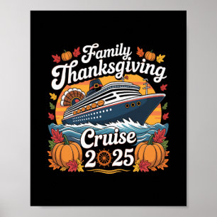 Póster Crucero de Acción de Gracias Familiar 2025 Viaje V