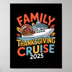 Póster Crucero de Acción de Gracias Familiar 2025 Viaje V