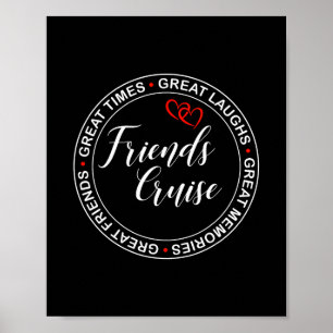 Póster Crucero de amigos viaje de vacaciones 2026 Crucero