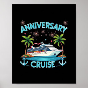 Póster Crucero de Aniversario 2025 Parejas Coincidentes C
