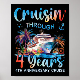 Póster Crucero de aniversario 4 años Crucero Tri
