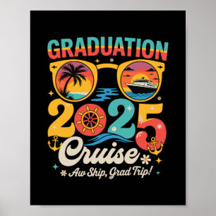 Póster Crucero de graduación 2025 Crucero divertido gradu