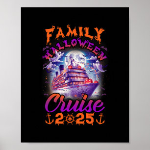 Póster Crucero de Halloween familiar 2025 Crucero familia