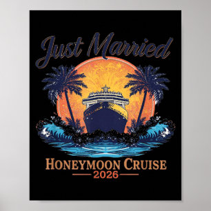 Póster Crucero de luna de miel casados 2026 viaje de boda