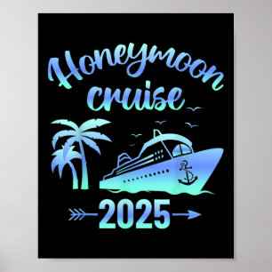 Póster Crucero de luna de miel recién casados 2025 pareja