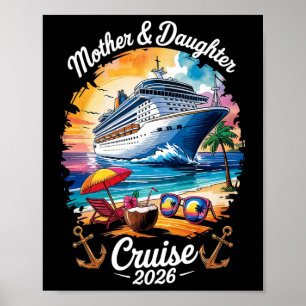 Póster Crucero de Madre e Hija Vacaciones 2026 Viaje a Ju