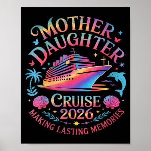 Póster Crucero de madre e hija vacaciones viaje 2026 coin