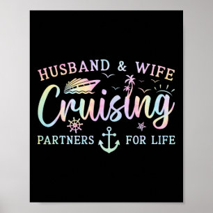 Póster Crucero de marido y esposa 2025 pareja coincidente
