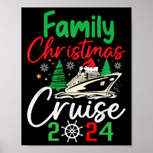 Póster Crucero de Navidad Familiar 2024 Barco Feliz Cruce