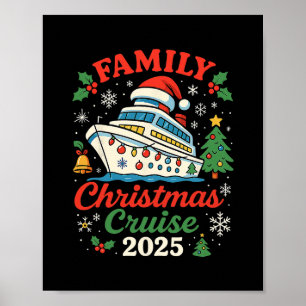 Póster Crucero de Navidad Familiar 2025 Familia de Invier