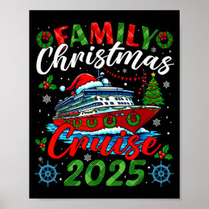 Póster Crucero de Navidad Familiar 2025 Xmas Hombres Muje