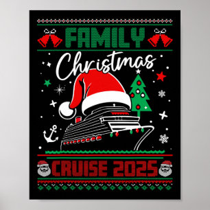 Póster Crucero de Navidad Familiar Combinado 2025 Feo Chr