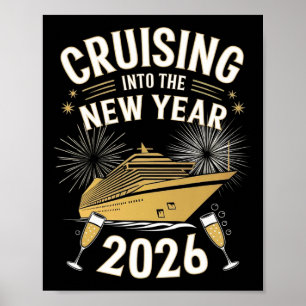 Póster Crucero de Nochevieja 2026 Vacaciones de Crucero M