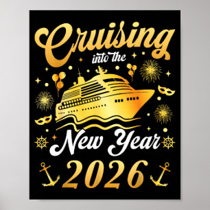 Póster Crucero de Nochevieja 2026 Vacaciones de Crucero M