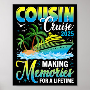 Póster Crucero de primos 2025 Creando recuerdos para toda
