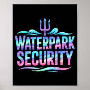 Póster Crucero de seguridad de parque acuático lindo vaca
