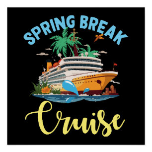 Póster Crucero de vacaciones de primavera