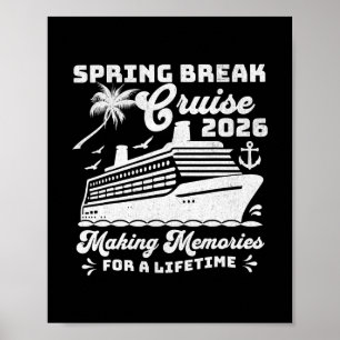 Póster Crucero de vacaciones de primavera 2026 para grupo