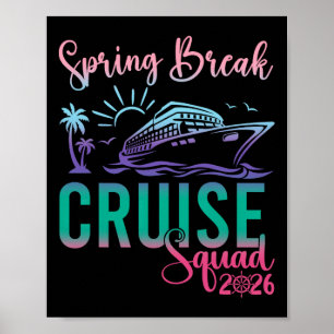 Póster Crucero de vacaciones de primavera 2026 Squad Viaj
