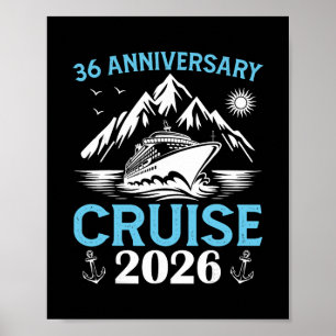 Póster Crucero del 36º Aniversario 2026 Cupón de Boda Com