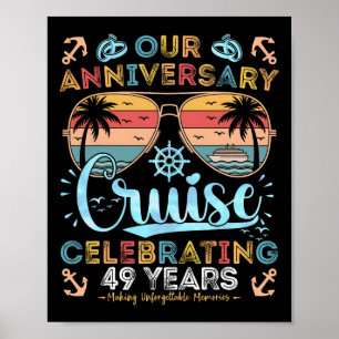 Póster Crucero del 49º Aniversario Celebrando 49 Años Par