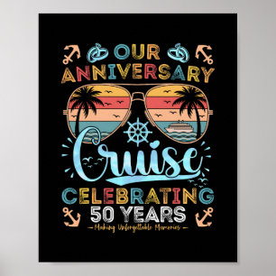 Póster Crucero del 50 aniversario que celebra 50 años via