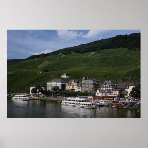 Póster Crucero en el río Mosel, Bernkastel Kues, Germa