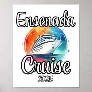 Póster Crucero Ensenada 2025 Vacaciones Familiares Coinci