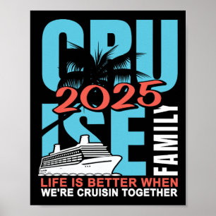 Póster Crucero Familiar 2025 Ropa a Juego Lindo Crucero T