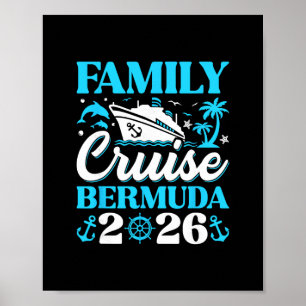 Póster Crucero Familiar 2026 Bermudas Familiares a Juego