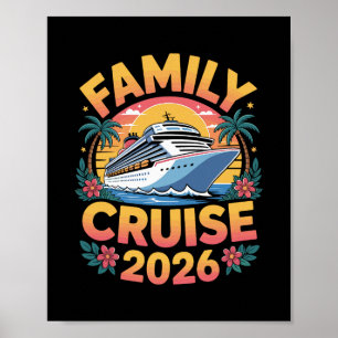 Póster Crucero Familiar 2026 Crucero Vacaciones Coinciden