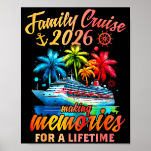 Póster Crucero Familiar 2026 Vacaciones de Crucero Famili