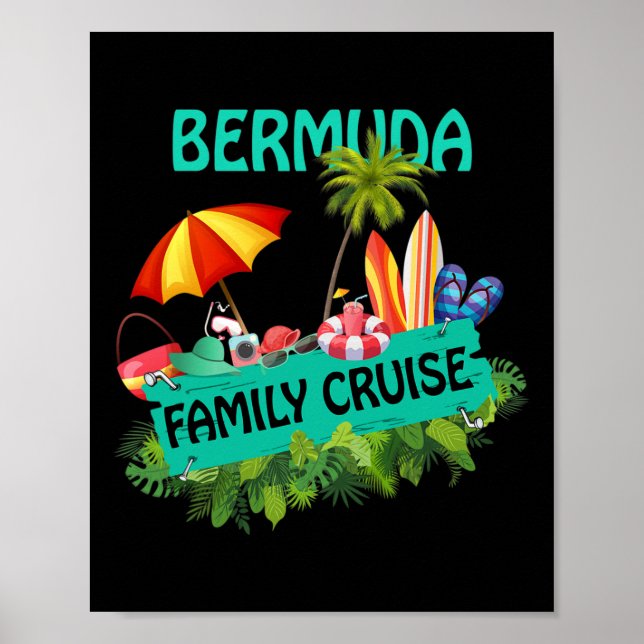 Póster Crucero Familiar Bermudas  (Frente)