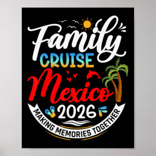 Póster Crucero Familiar México Verano 2026 Vacaciones Coo