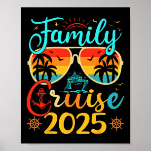 Póster Crucero Familiar Vacaciones de Verano 2025 Familia