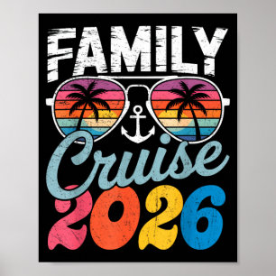 Póster Crucero familiar vacaciones de verano 2026 familia