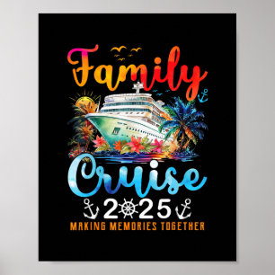Póster Crucero Familiar Vacaciones Viaje 2025 S Combinaci