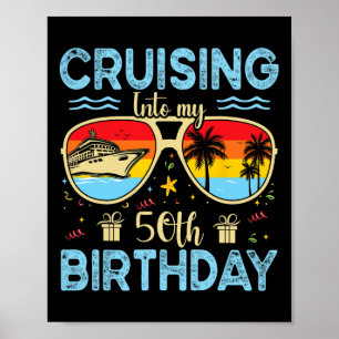 Póster Crucero hacia mi cumpleaños 50 - Cumpleaños 50 Cru