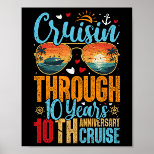 Póster Crucero por 10 años aniversario de bodas número 10