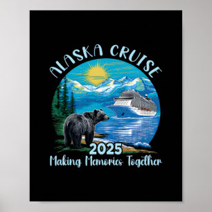 Póster Crucero por Alaska 2025 Familia Amigos Alaskan