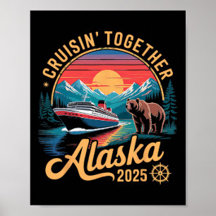 Póster Crucero por Alaska 2025 para Familias, Amigos y Gr