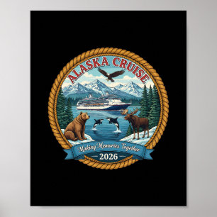 Póster Crucero por Alaska 2026 Amigos y Familiares Coinci
