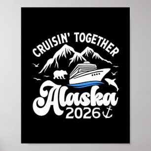 Póster Crucero por Alaska juntos vacaciones de viaje en c