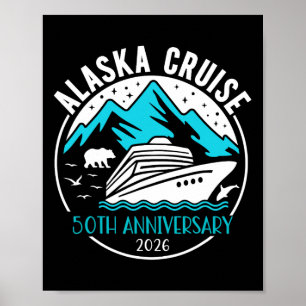 Póster Crucero por Alaska para bodas de aniversario númer