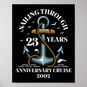 Póster Crucero por aniversario de bodas de 23 años