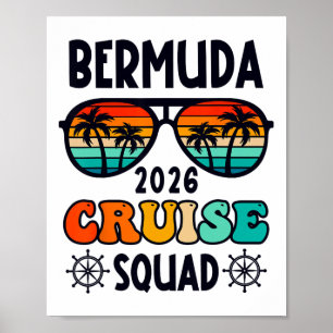 Póster Crucero por Bermudas Vacaciones 2026 Viaje Familia