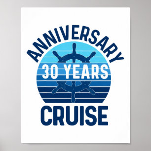 Póster Crucero por el 30 aniversario de bodas 30 años par