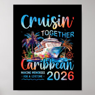 Póster Crucero por el Caribe 2026 Vacaciones Familiares C