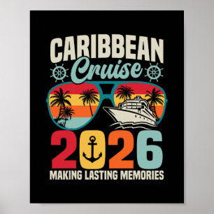 Póster Crucero por el Caribe 2026 Vacaciones Viaje Coinci